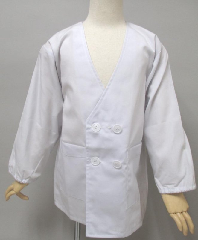 画像1: 給食ダブル白衣 (1)